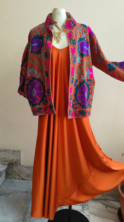 Giacca Boho con Tasche Laterali