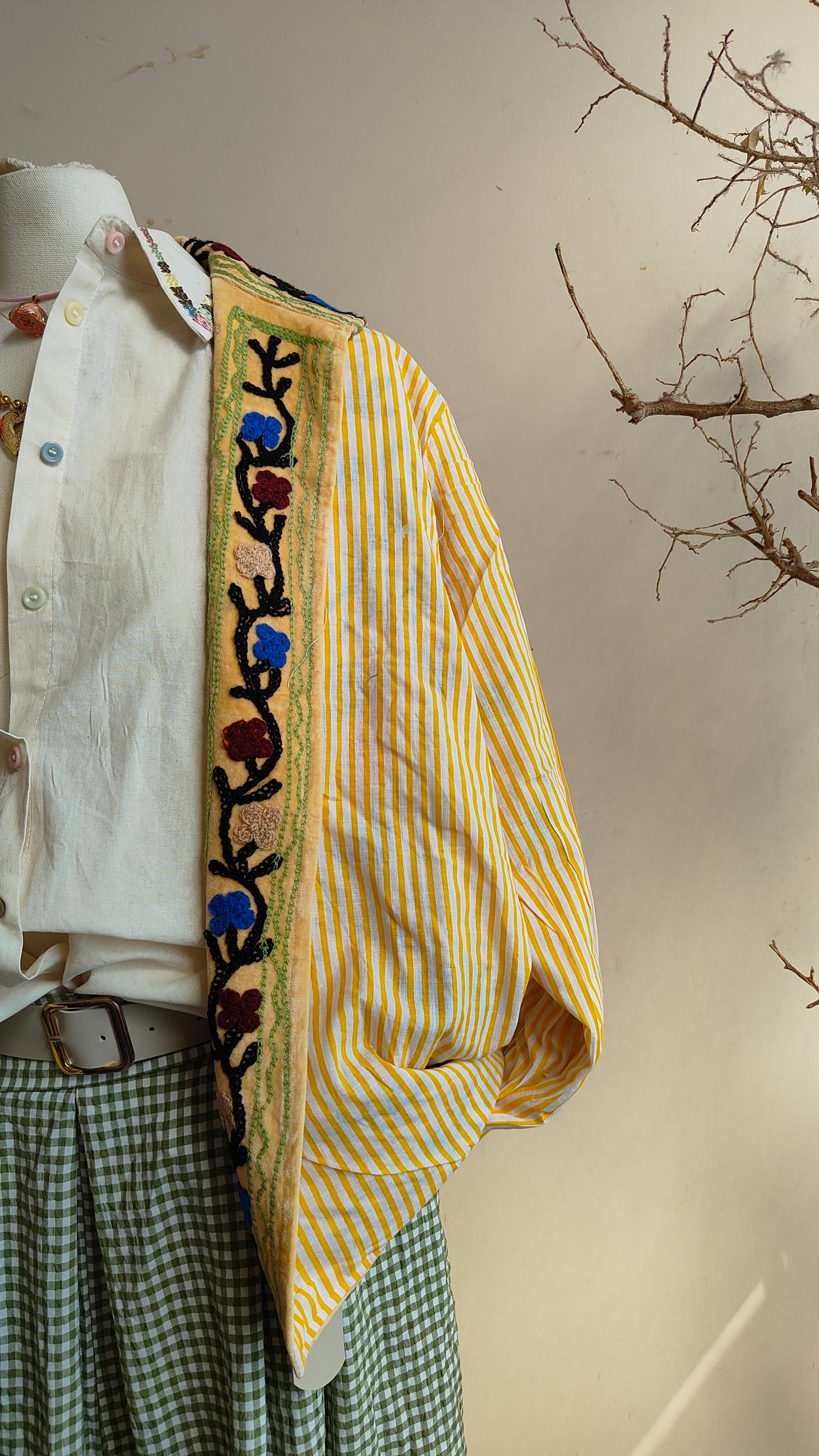 Giacca Boho con Tasche Laterali