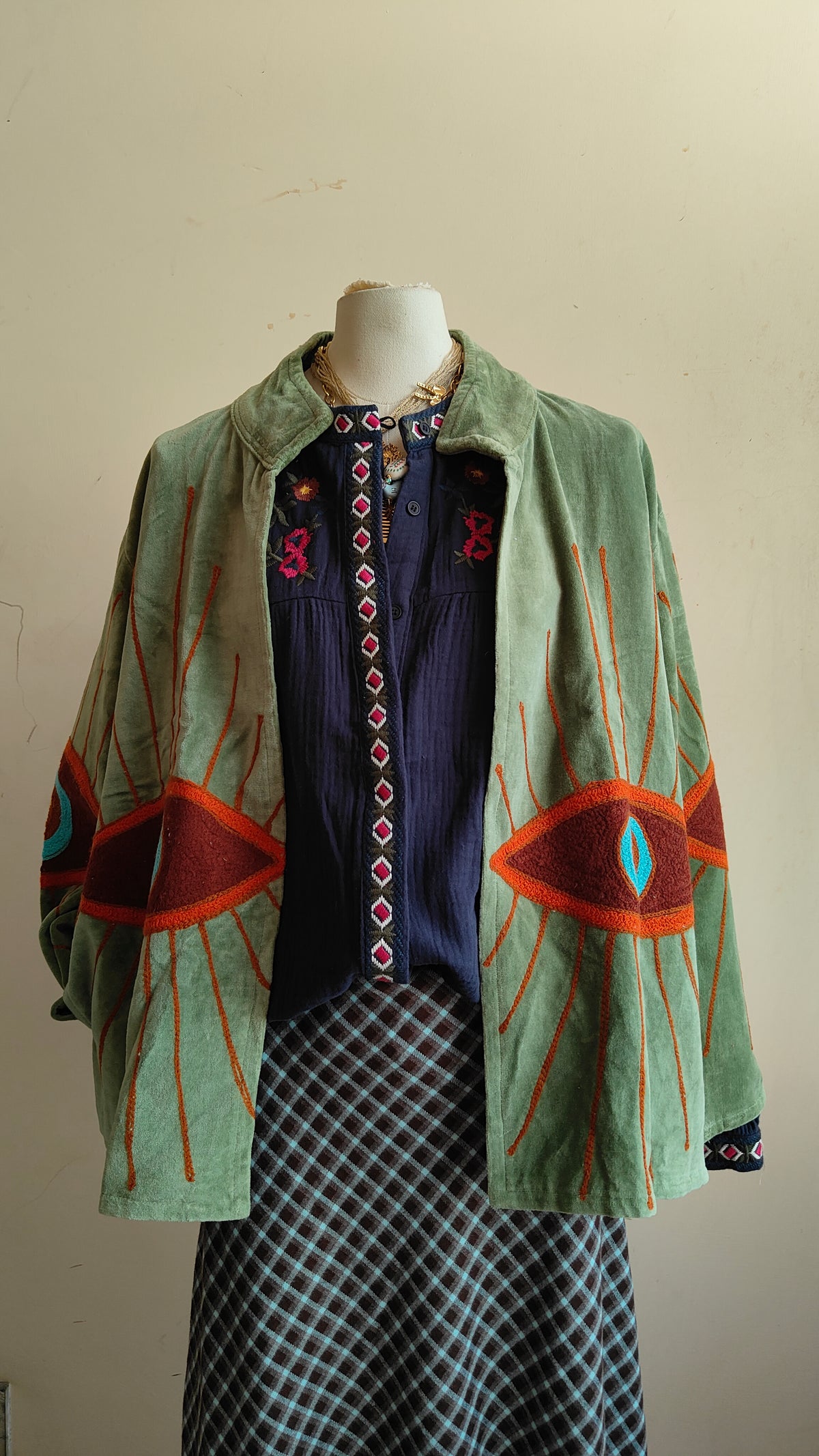 Giacca Boho con Tasche Laterali