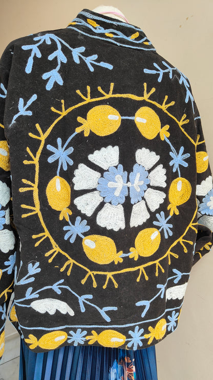 Giacca Boho con Tasche Laterali