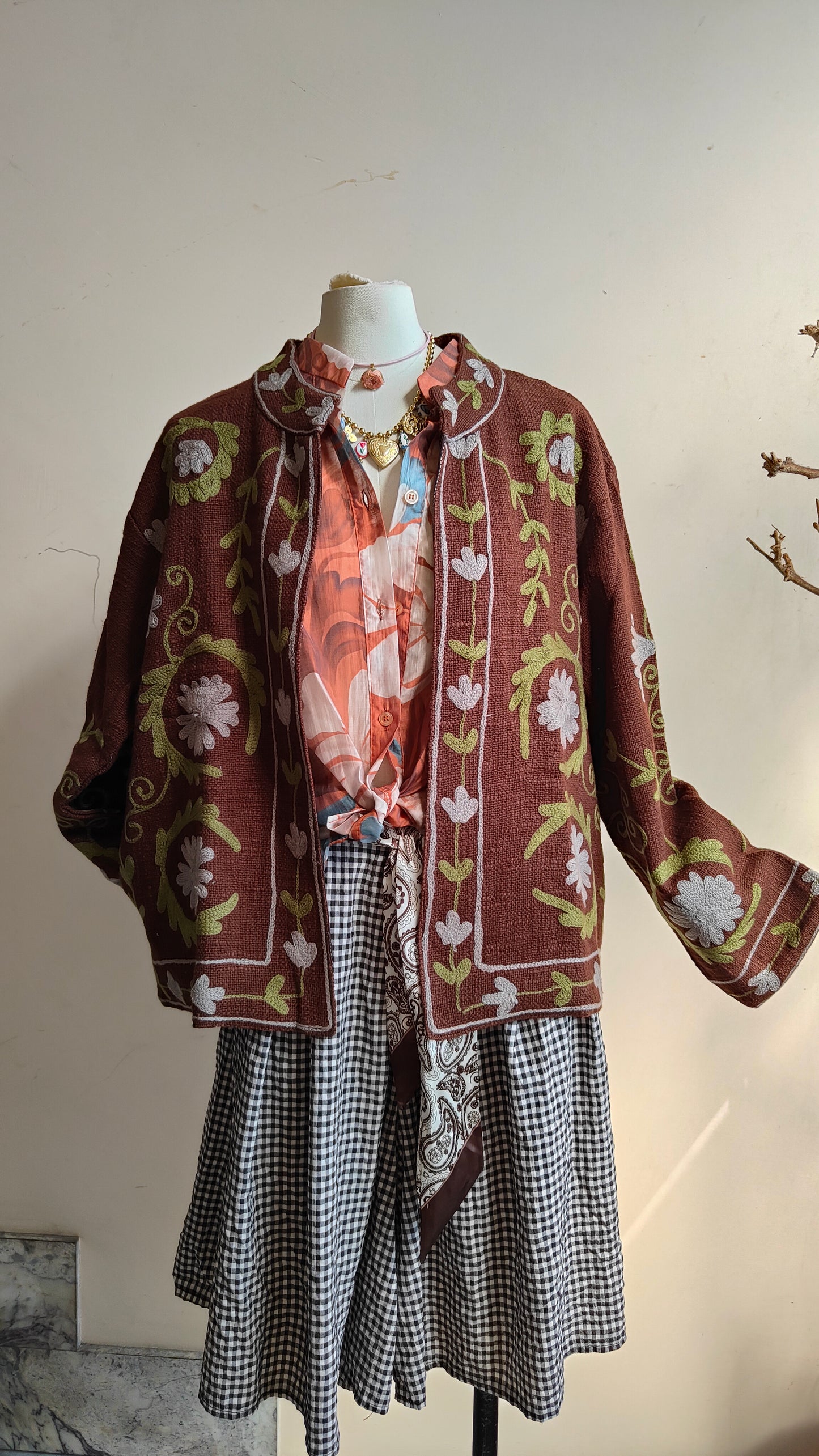 Giacca Boho tasche Canapa