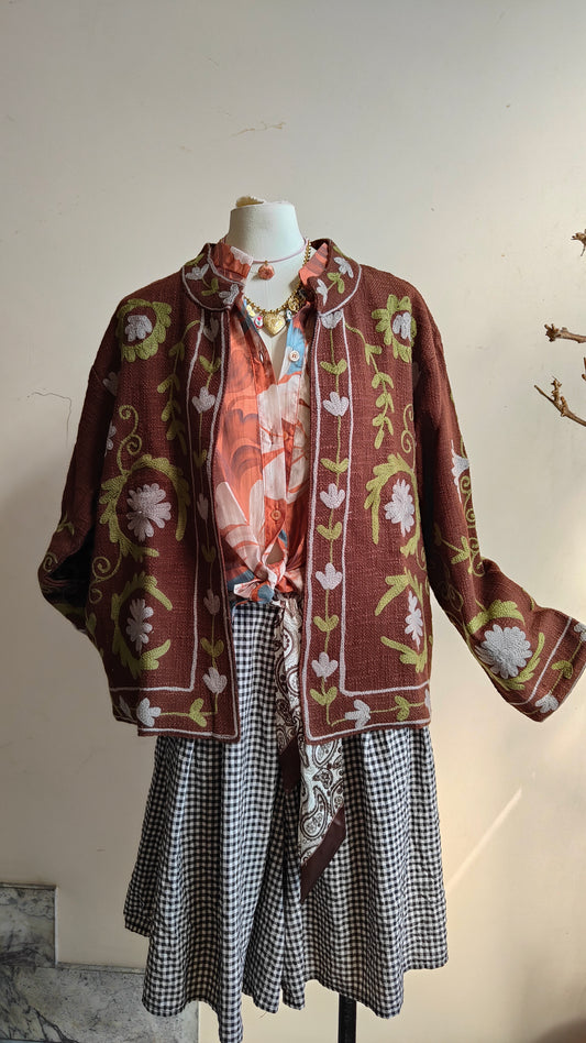 Giacca Boho tasche Canapa