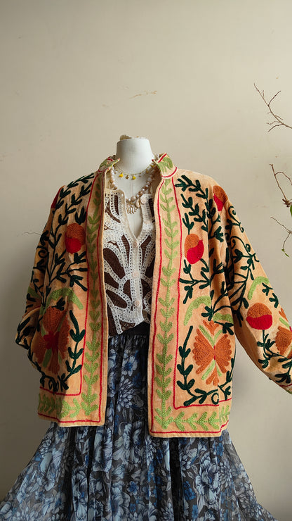 Giacca Boho con Tasche Laterali