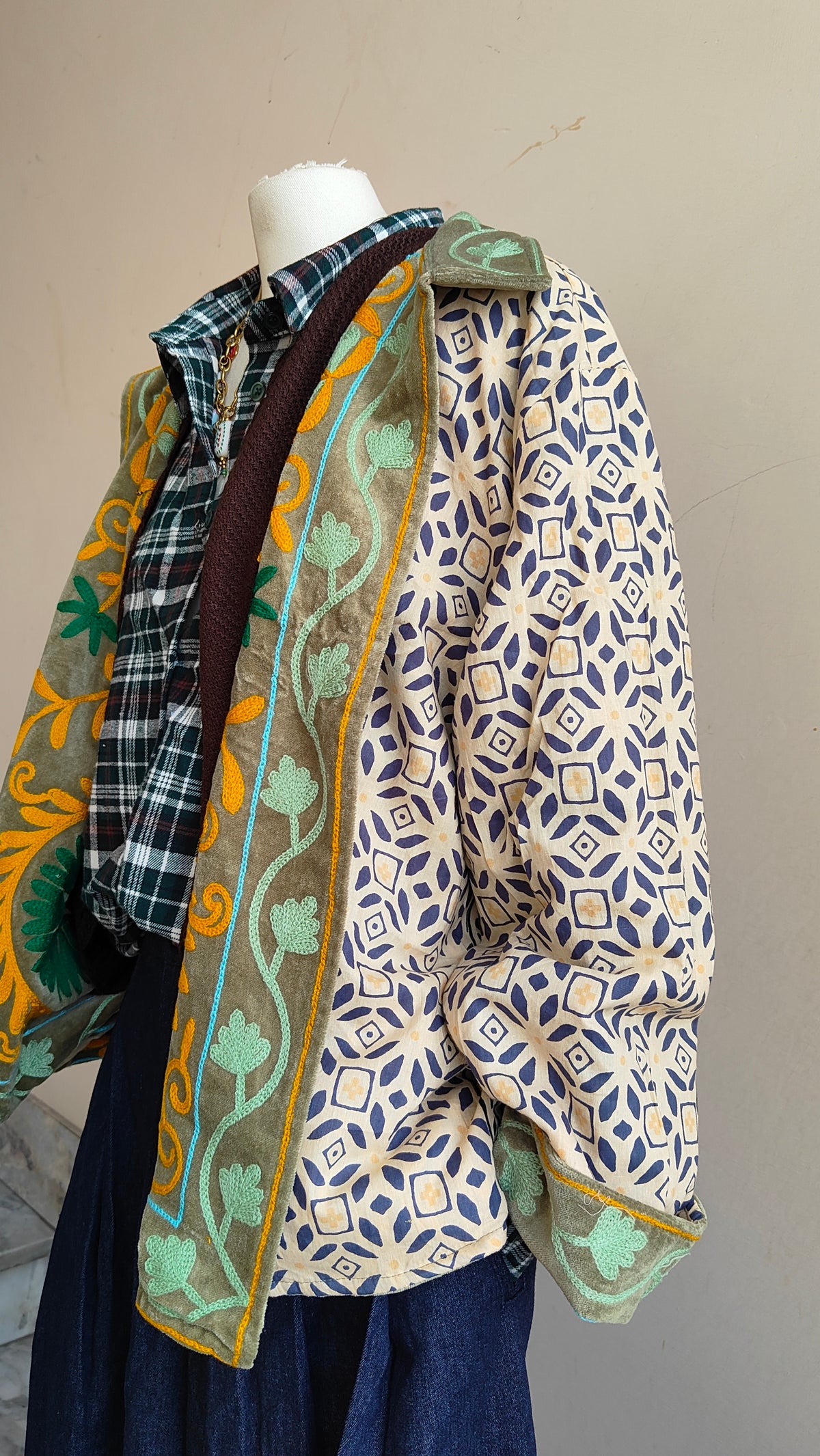 Giacca Boho con Tasche Laterali