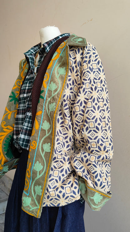 Giacca Boho con Tasche Laterali