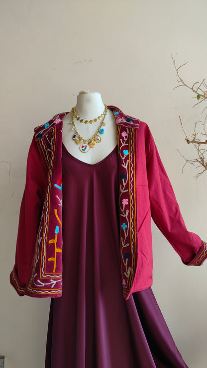 Giacca Boho con Tasche Laterali