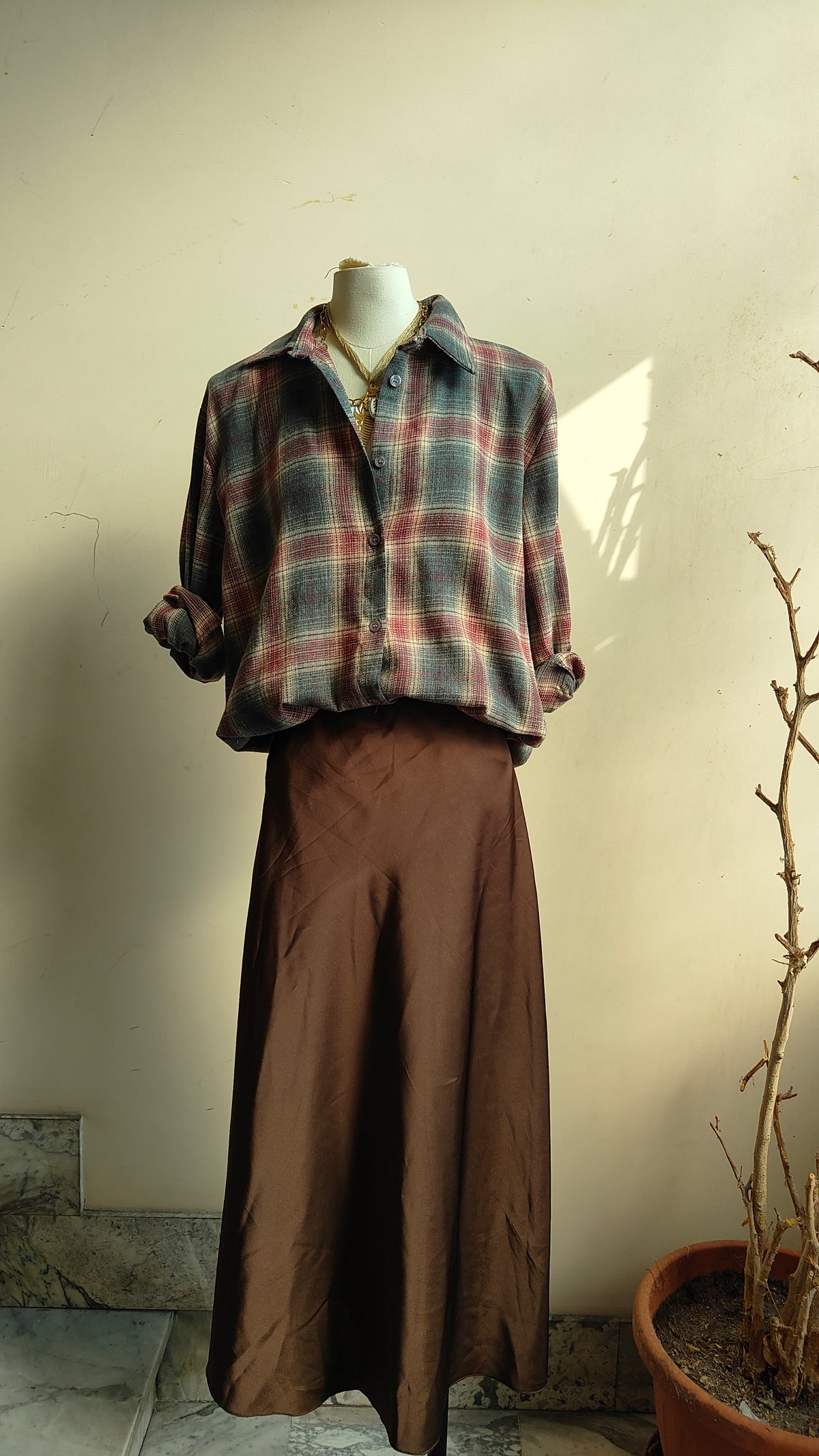 Camicia Tartan Oversize