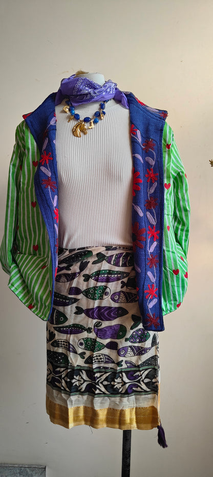 Giacca Boho tasche Canapa