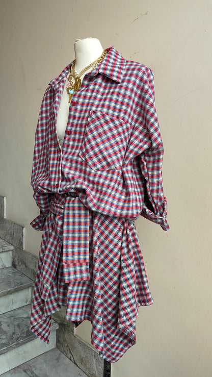 COMPLETO CHECK – CAMICIA & GONNA ASIMMETRICA