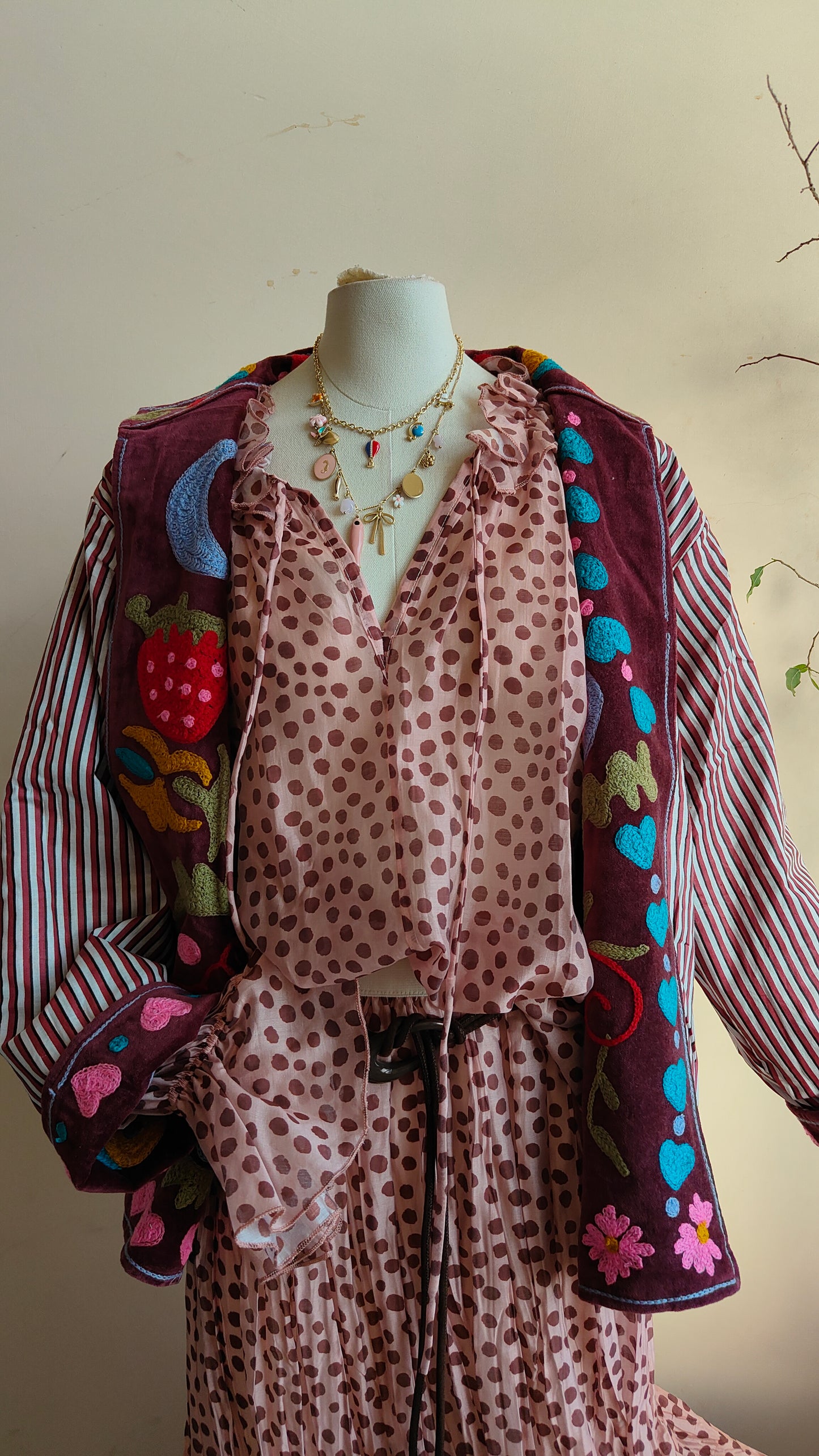 Giacca Boho con Tasche Laterali