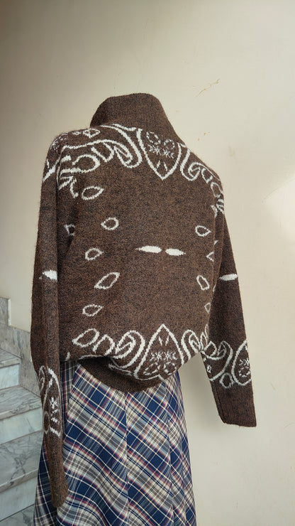 Cardigan Paisley Zip
