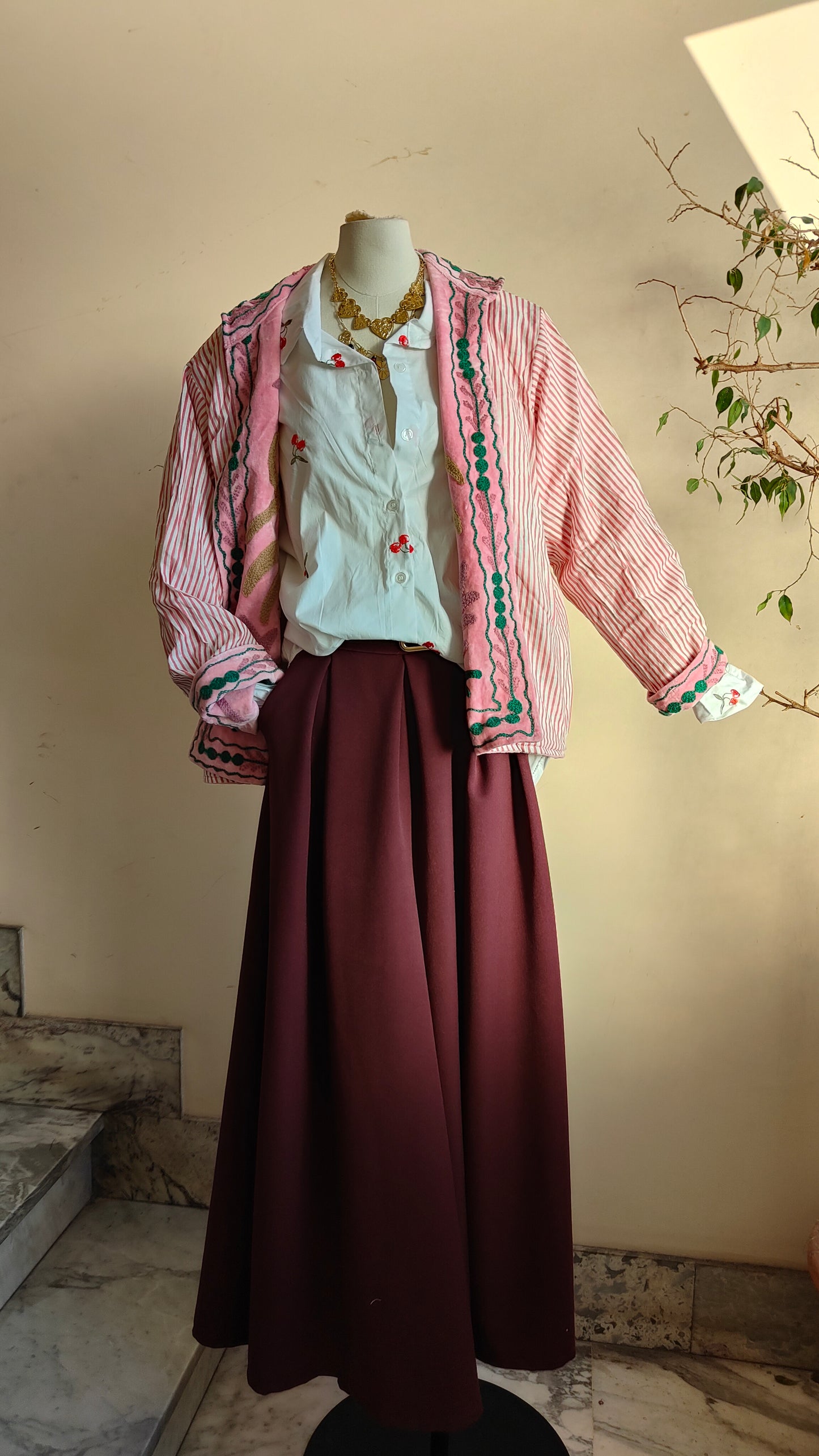 Giacca Boho con Tasche Laterali