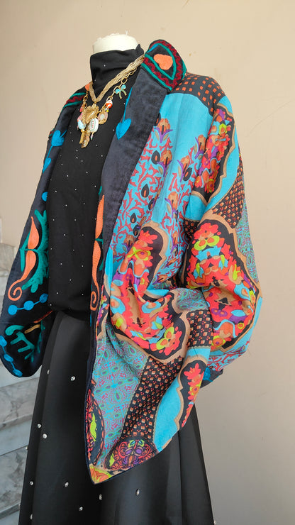 Giacca Boho con Tasche Laterali
