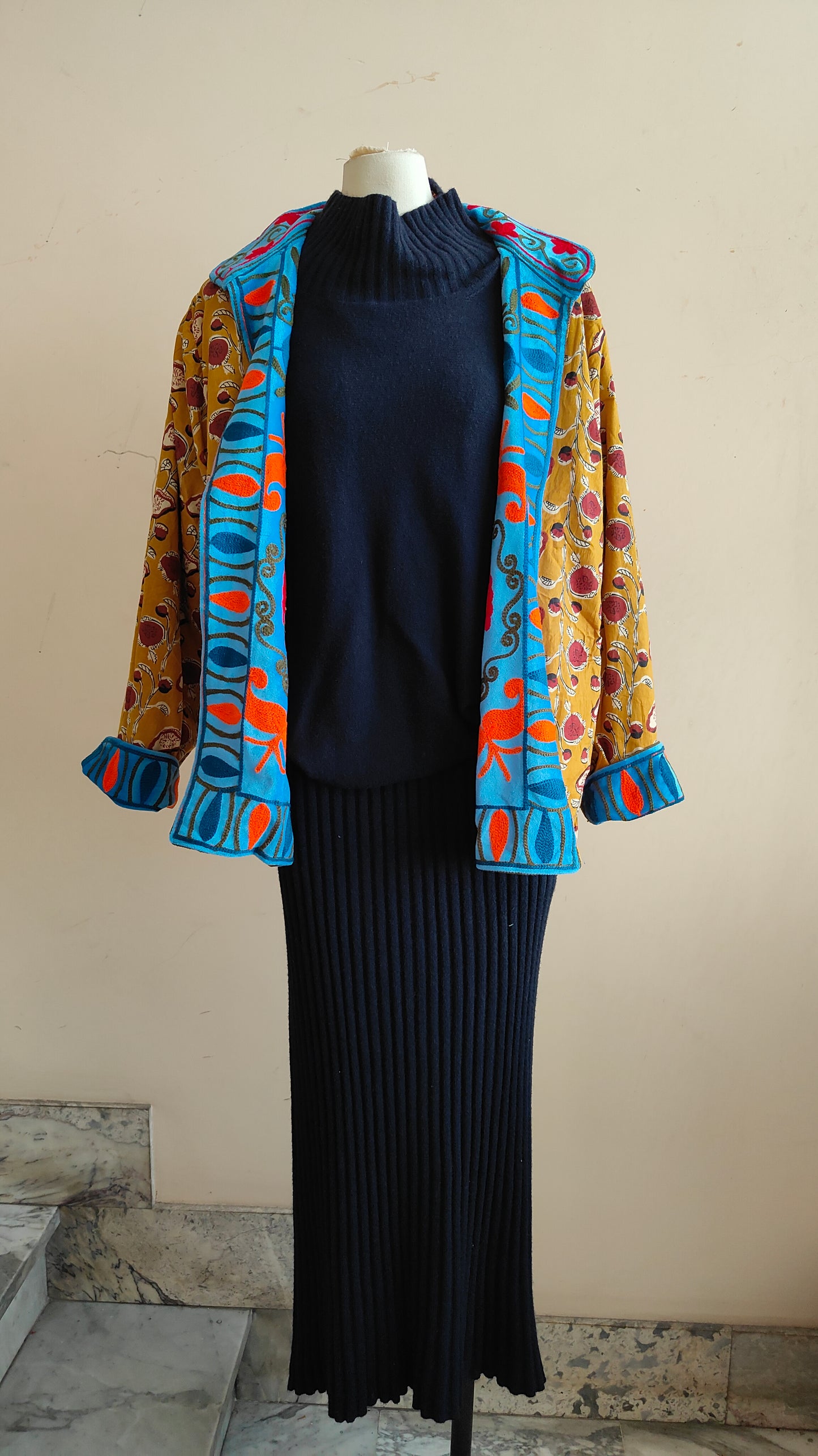 Giacca Boho con Tasche Laterali