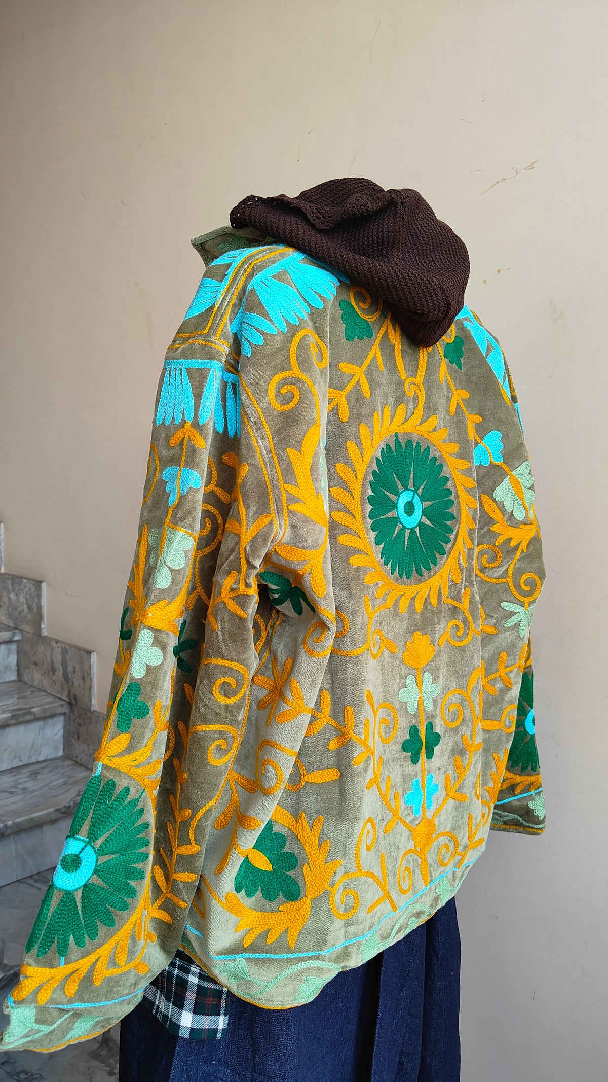 Giacca Boho con Tasche Laterali