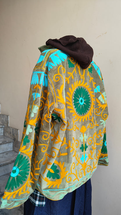Giacca Boho con Tasche Laterali