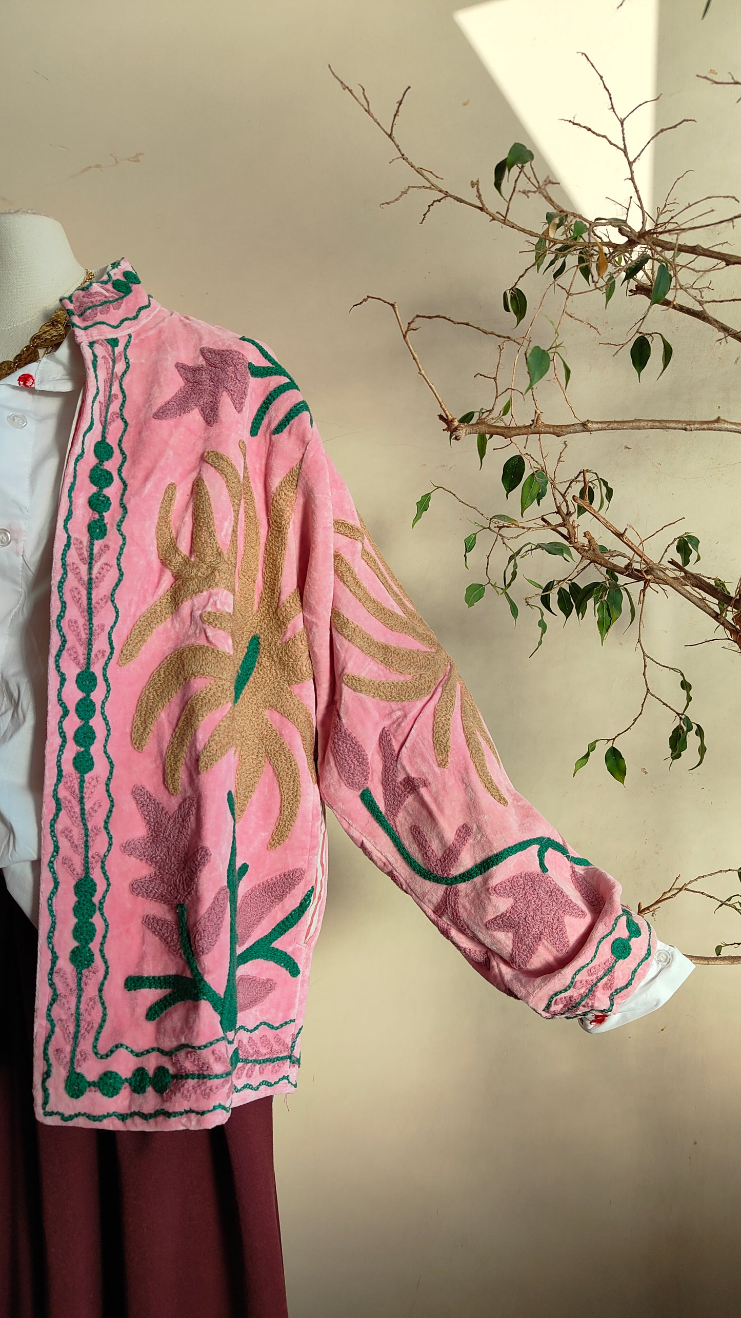 Giacca Boho con Tasche Laterali