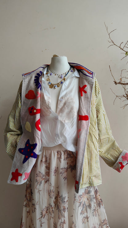 Giacca Boho con Tasche Laterali