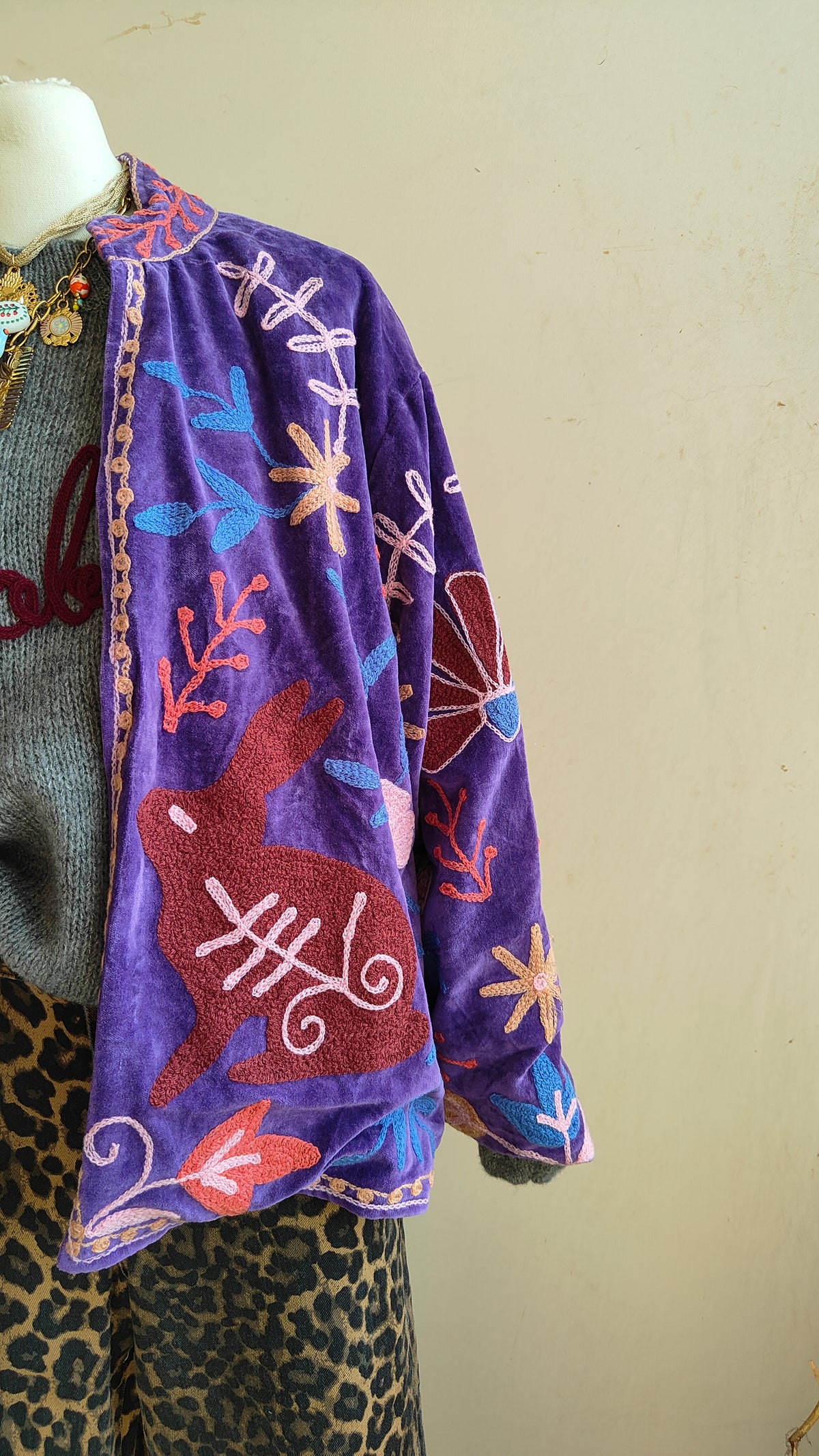Giacca Boho con Tasche Laterali