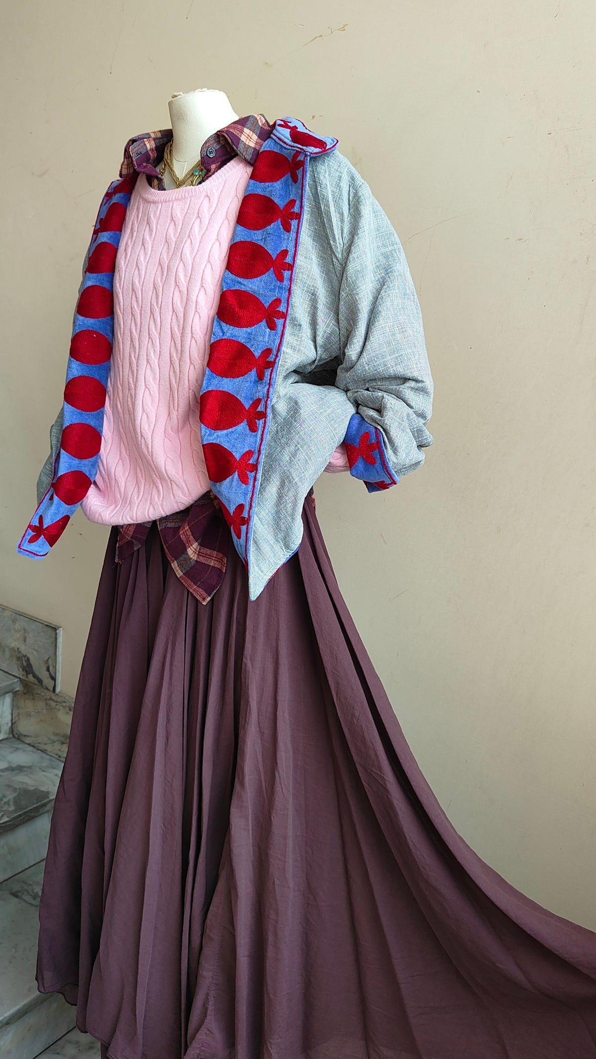 Giacca Boho con Tasche Laterali