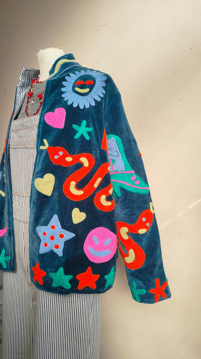 Giacca Boho con Tasche Laterali