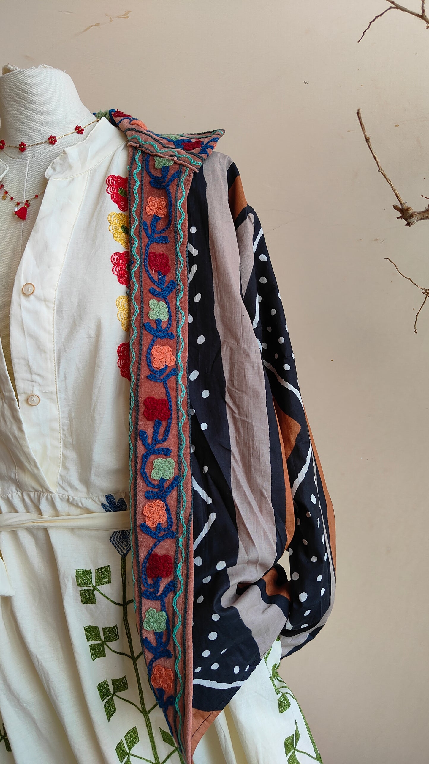 Giacca Boho con Tasche Laterali