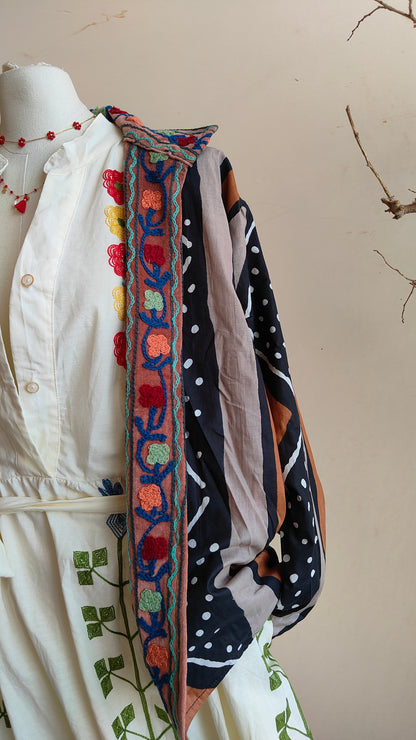 Giacca Boho con Tasche Laterali