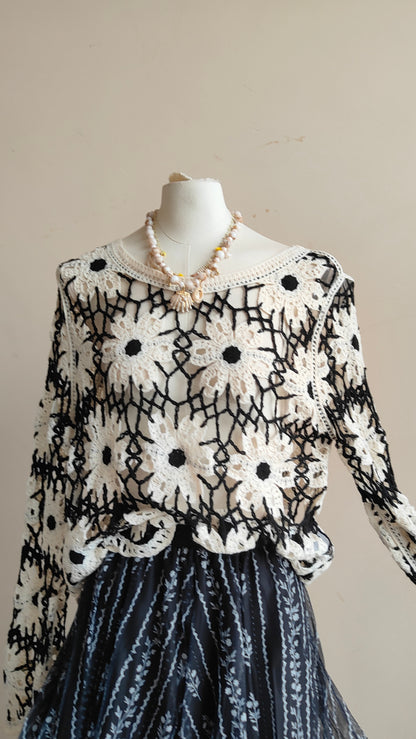 Maglia Intreccio Fiorito