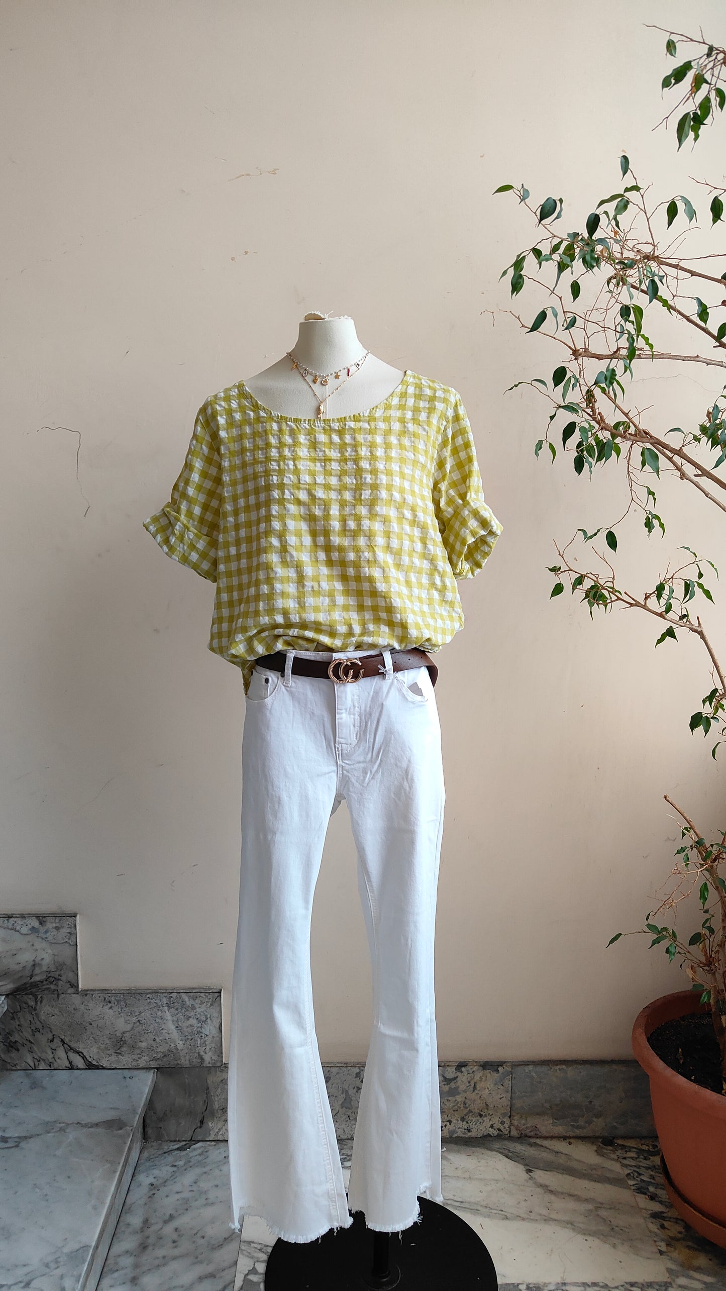 Camicia Vichy bottoni