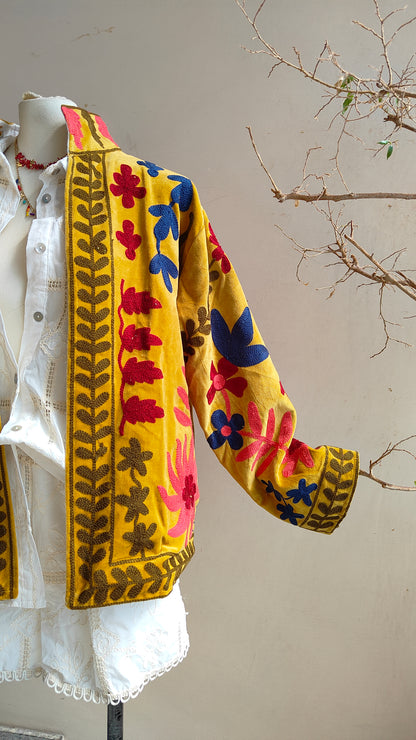 Giacca Boho con Tasche Laterali