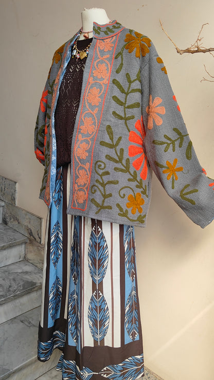 Giacca Boho tasche Canapa