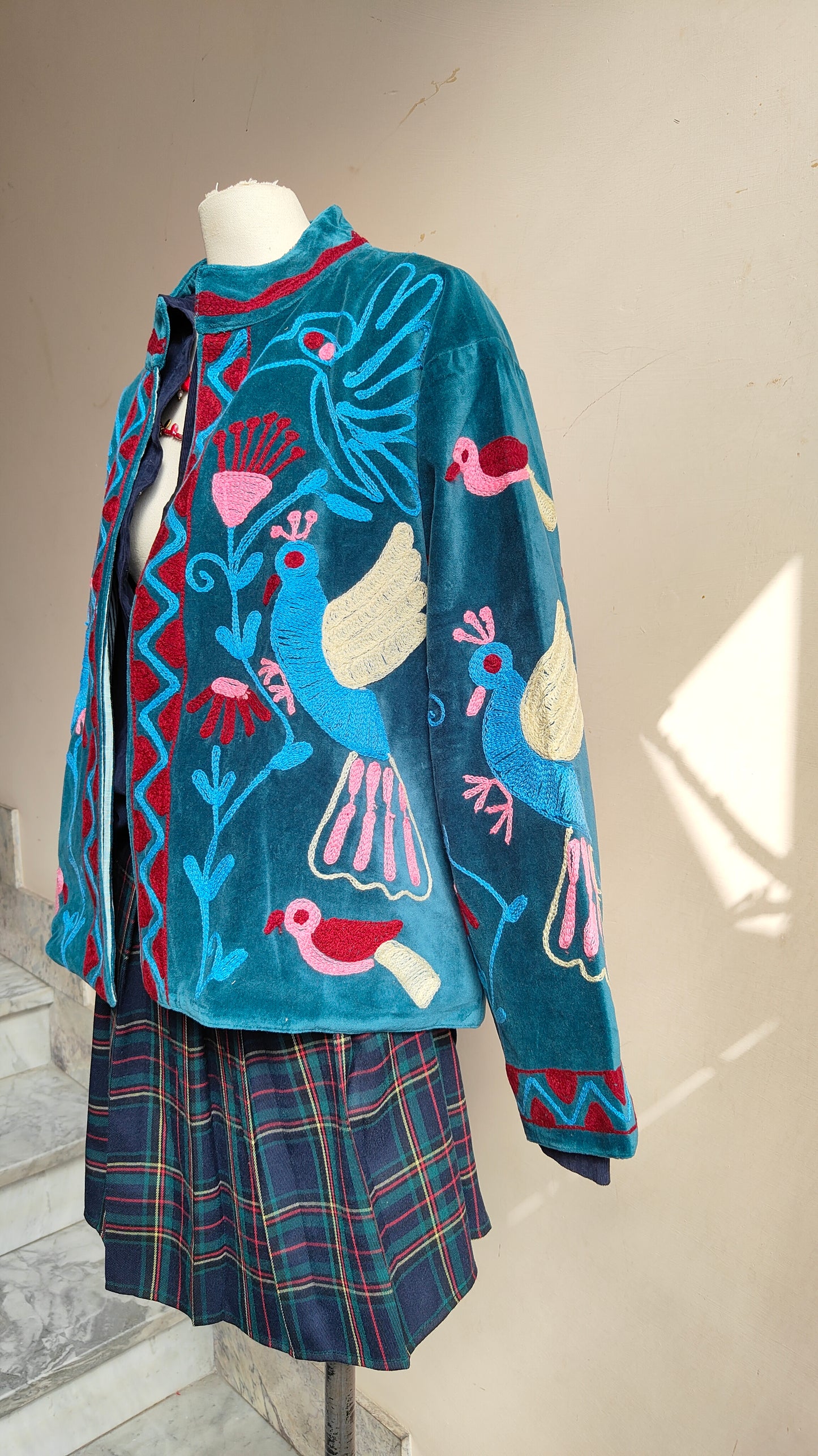 Giacca Boho con Tasche Laterali