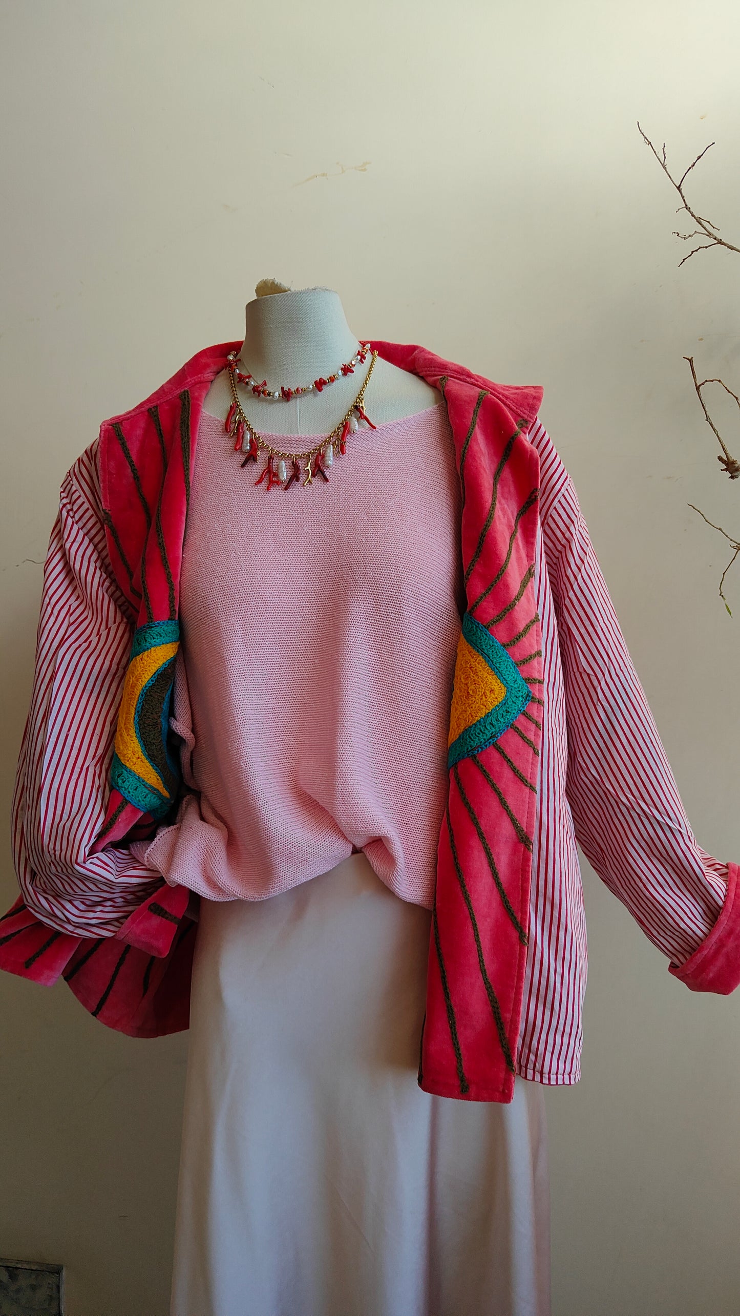 Giacca Boho con Tasche Laterali