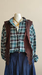 CAMICIA TARTAN CON CAPPUCCIO REMOVIBILE