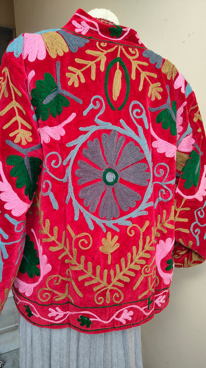 Giacca Boho con Tasche Laterali