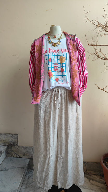 Giacca Boho tasche Canapa