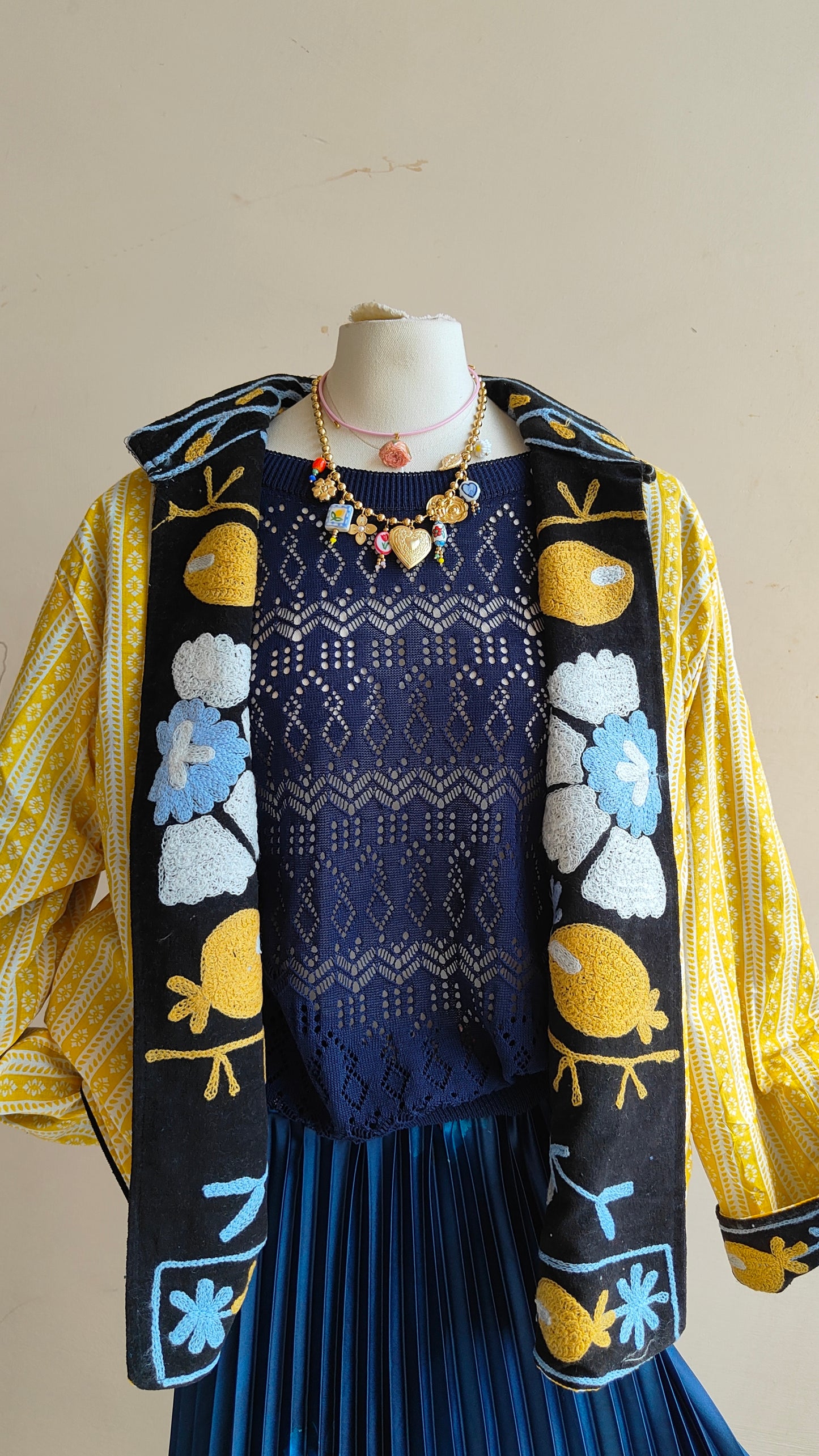 Giacca Boho con Tasche Laterali