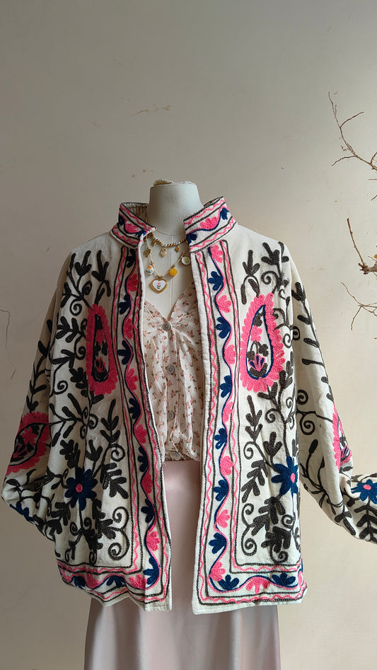 Giacca Boho con Tasche Laterali