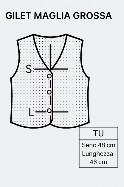 Gilet maglia grosso