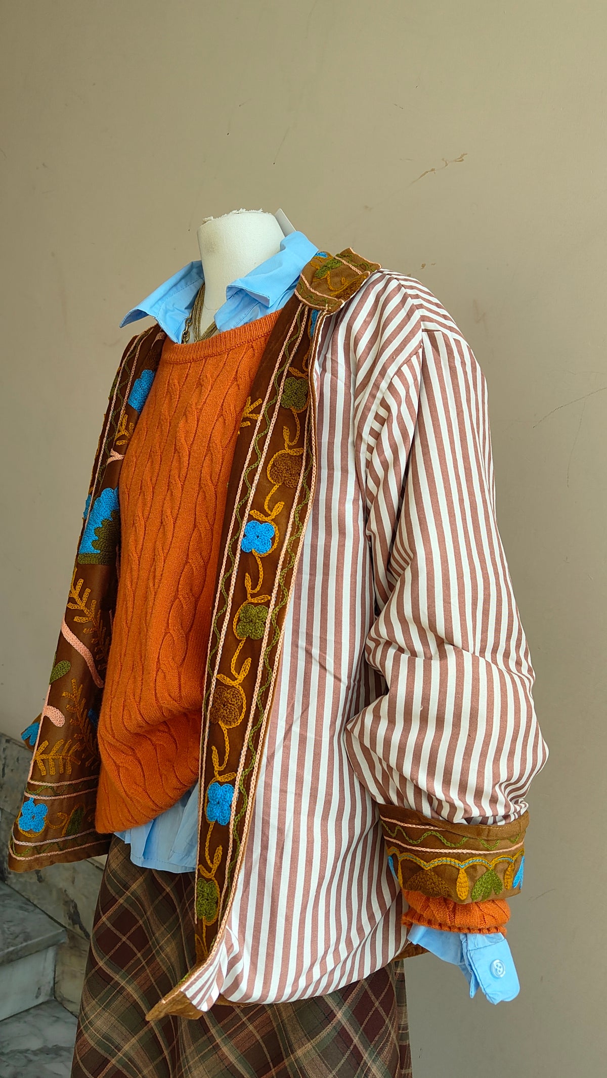 Giacca Boho con Tasche Laterali