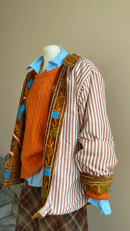 Giacca Boho con Tasche Laterali