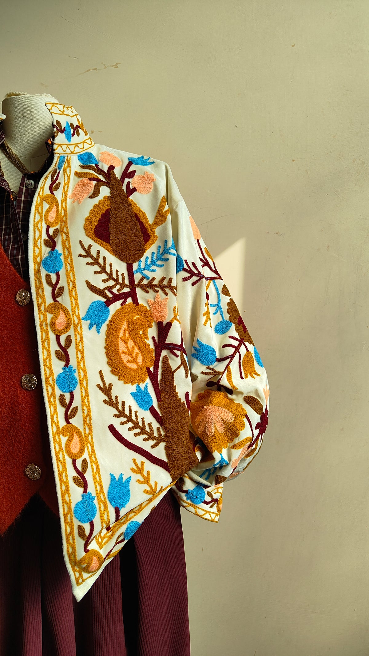 Giacca Boho con Tasche Laterali