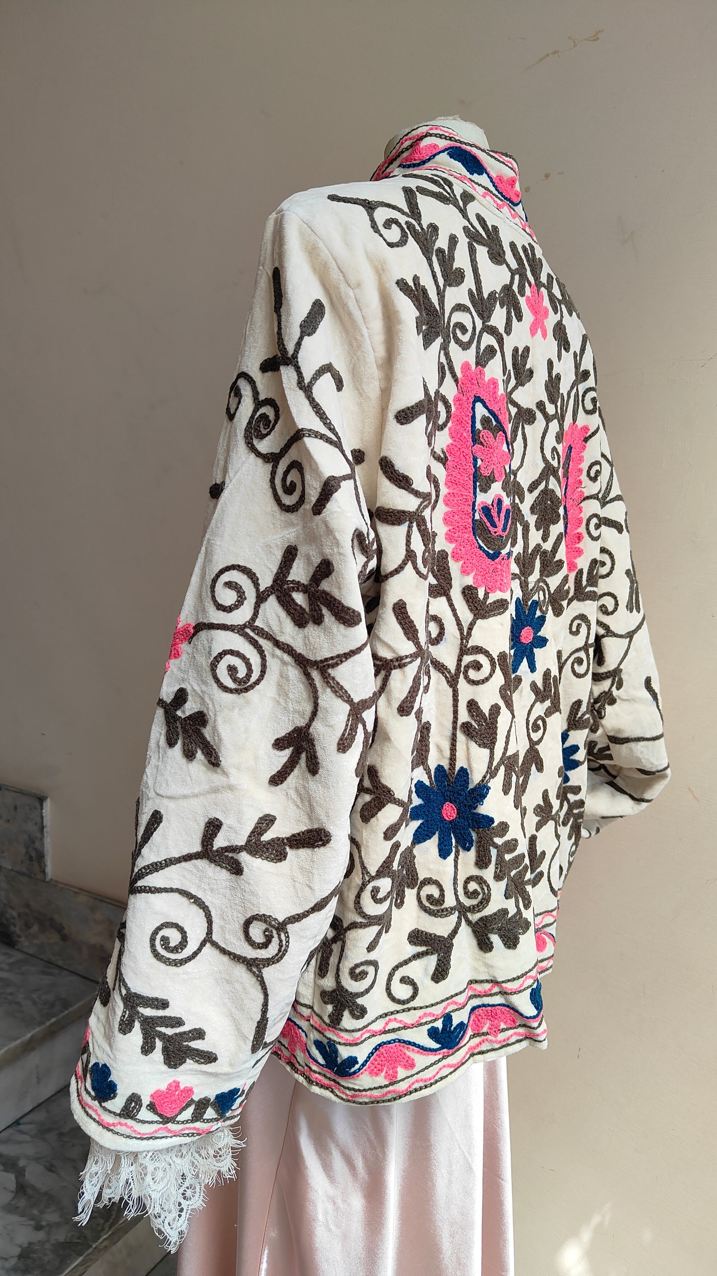 Giacca Boho con Tasche Laterali