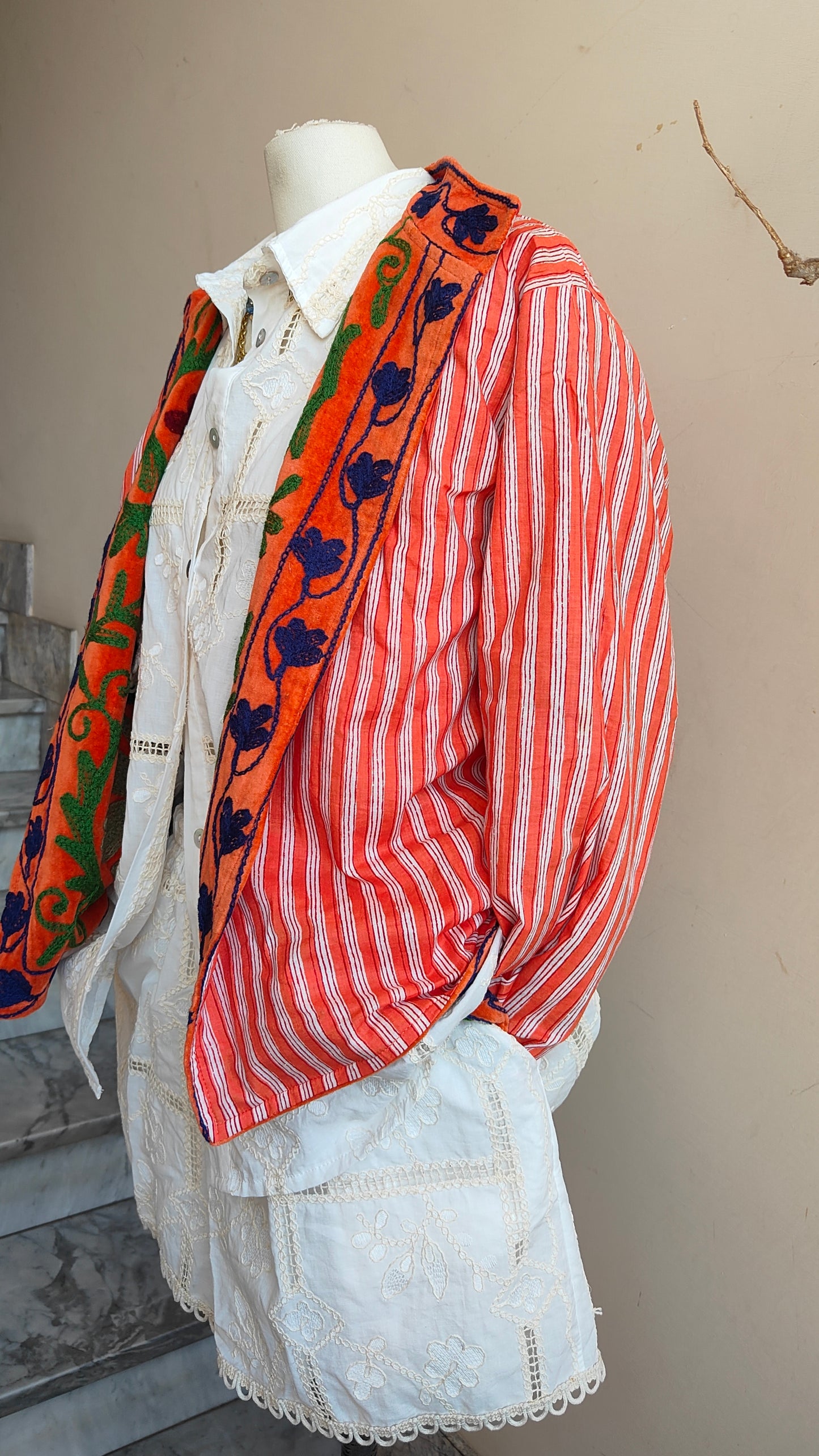 Giacca Boho con Tasche Laterali