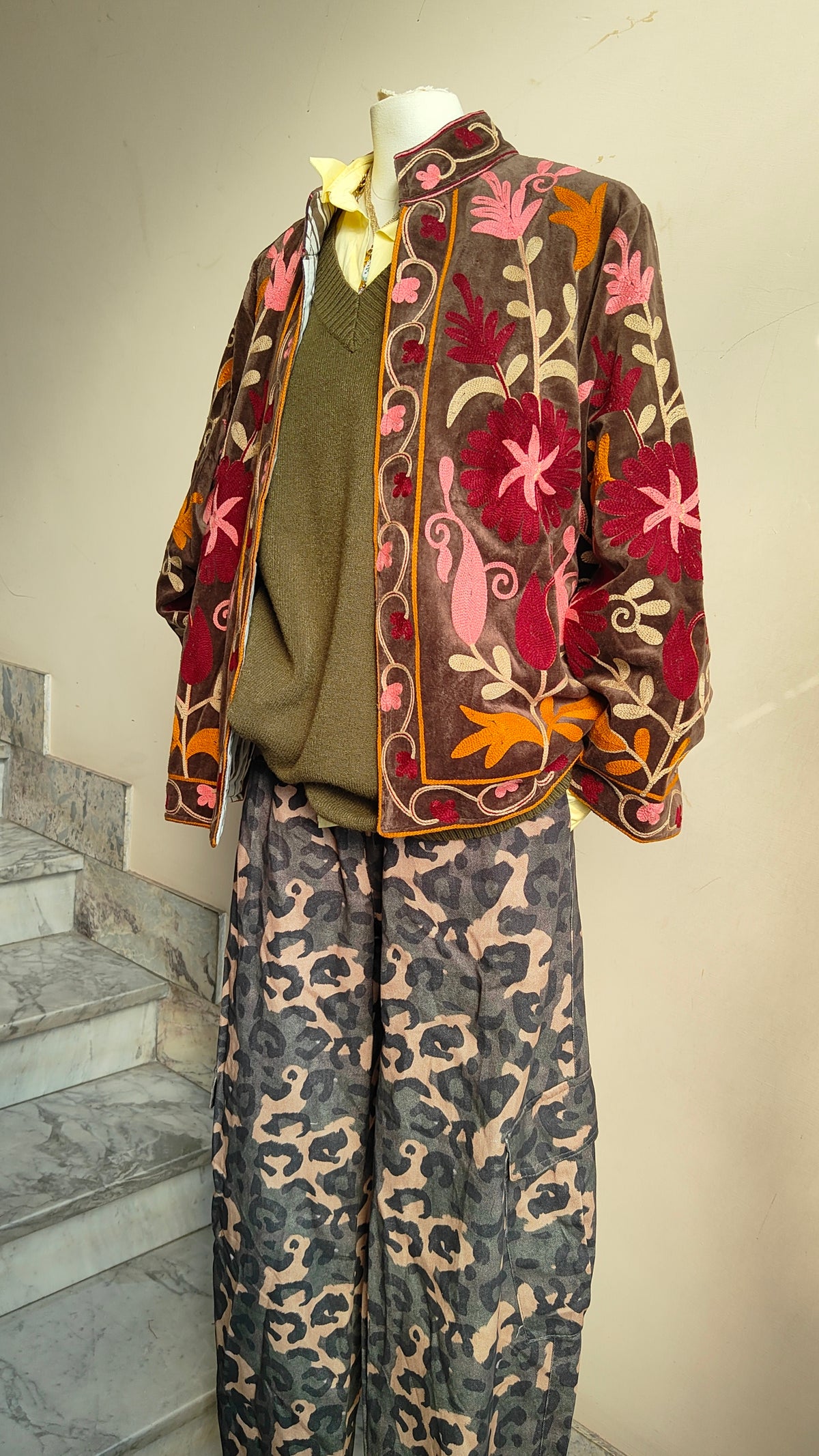 Giacca Boho con Tasche Laterali