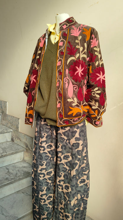 Giacca Boho con Tasche Laterali