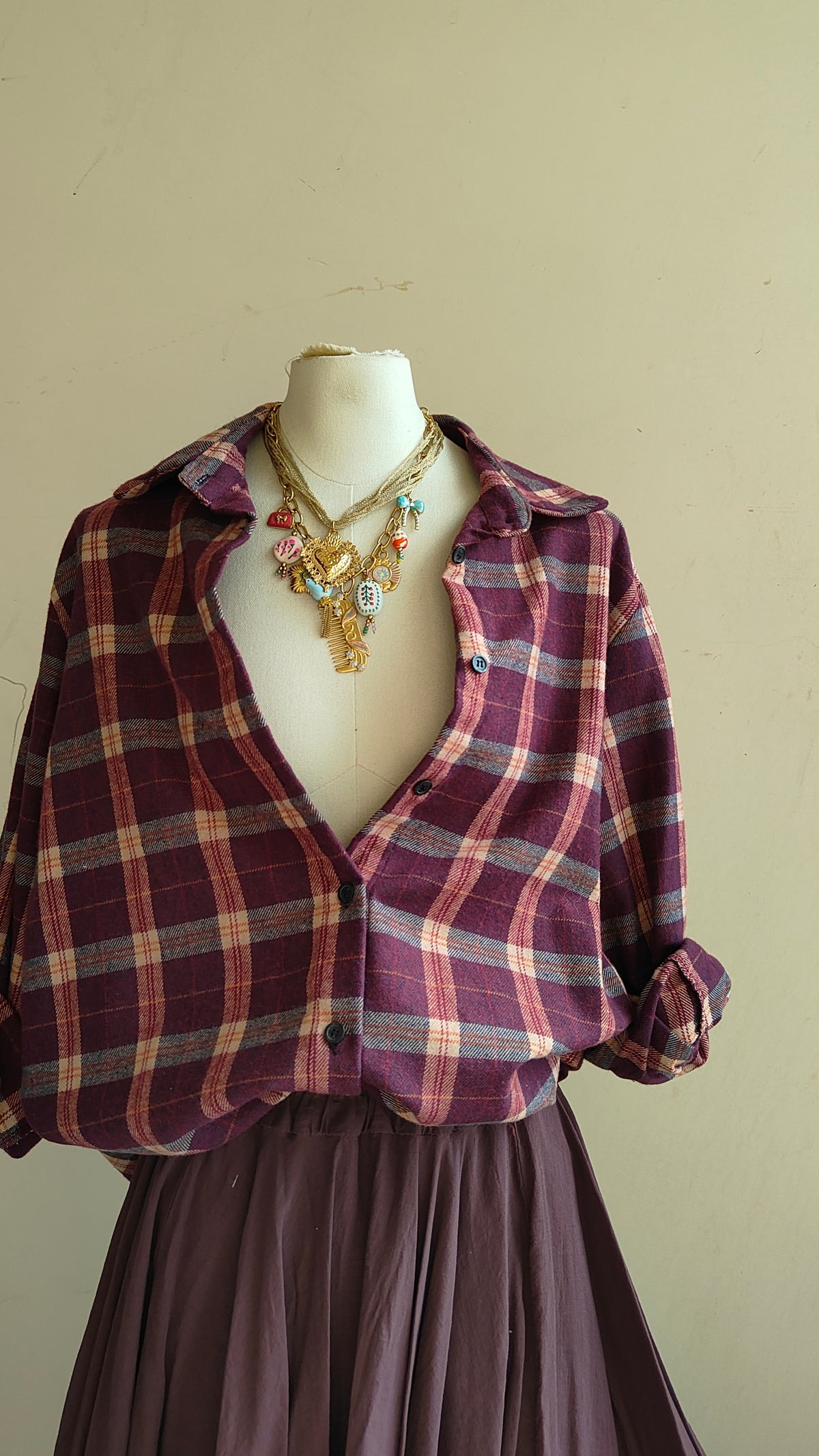 Camicia Tartan Oversize