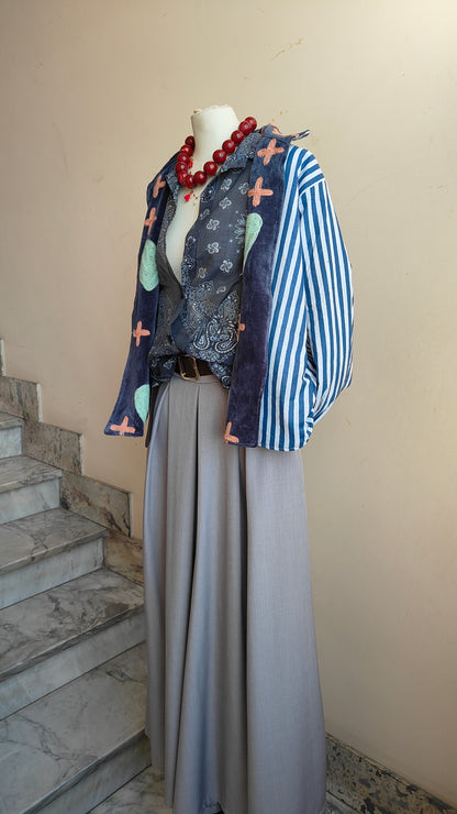 Giacca Boho con Tasche Laterali