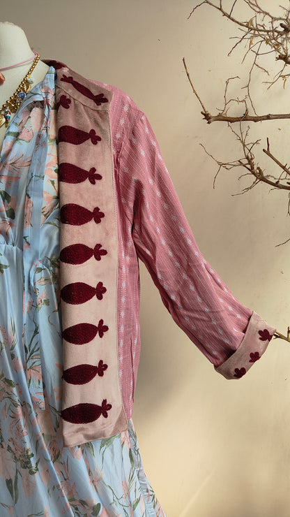 Giacca Boho con Tasche Laterali