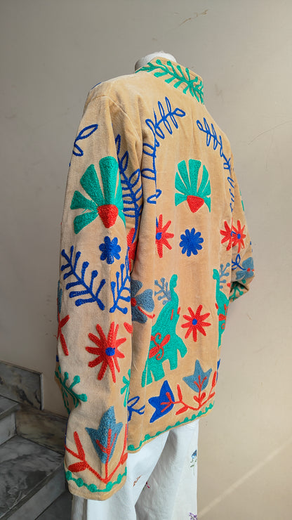 Giacca Boho con Tasche Laterali